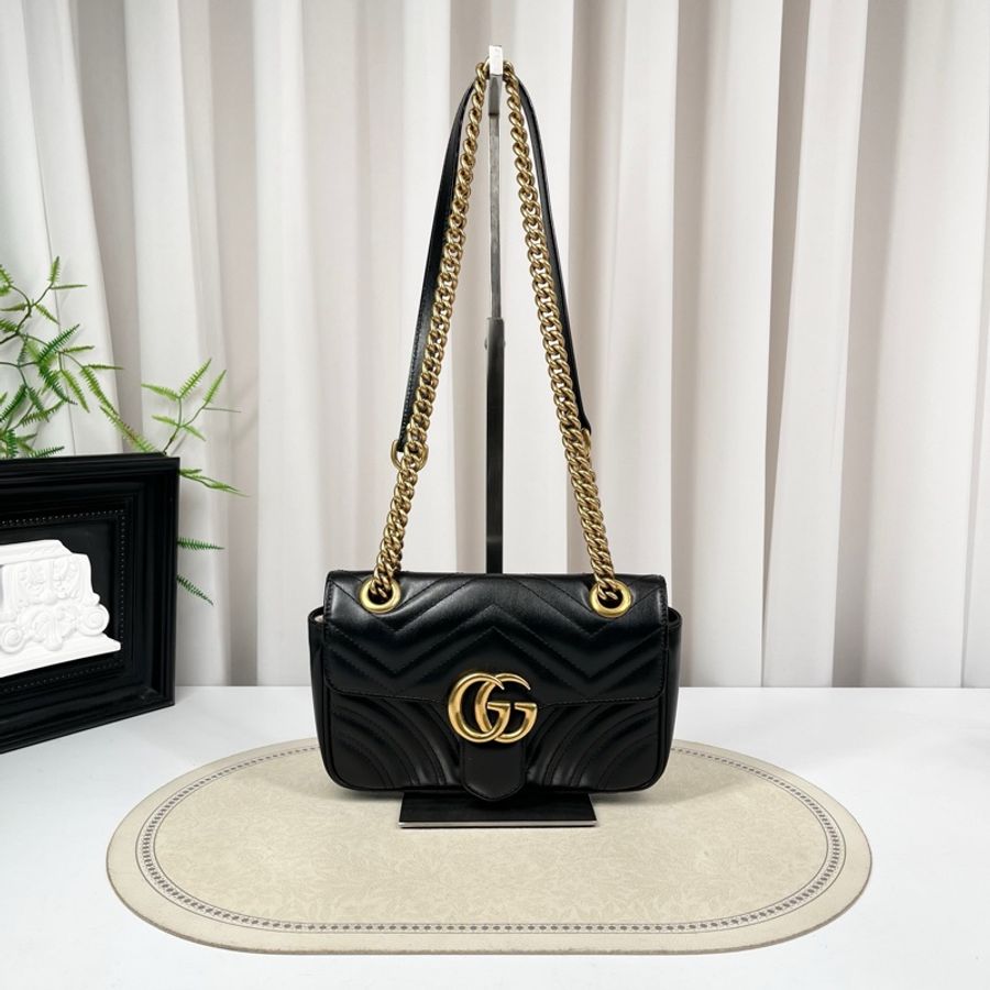 GUCCI古馳 98新 馬蒙22單肩斜挎包-0