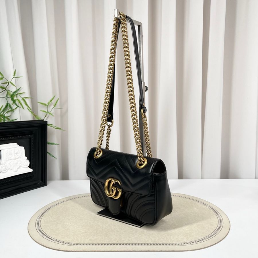 GUCCI古馳 98新 馬蒙22單肩斜挎包-2