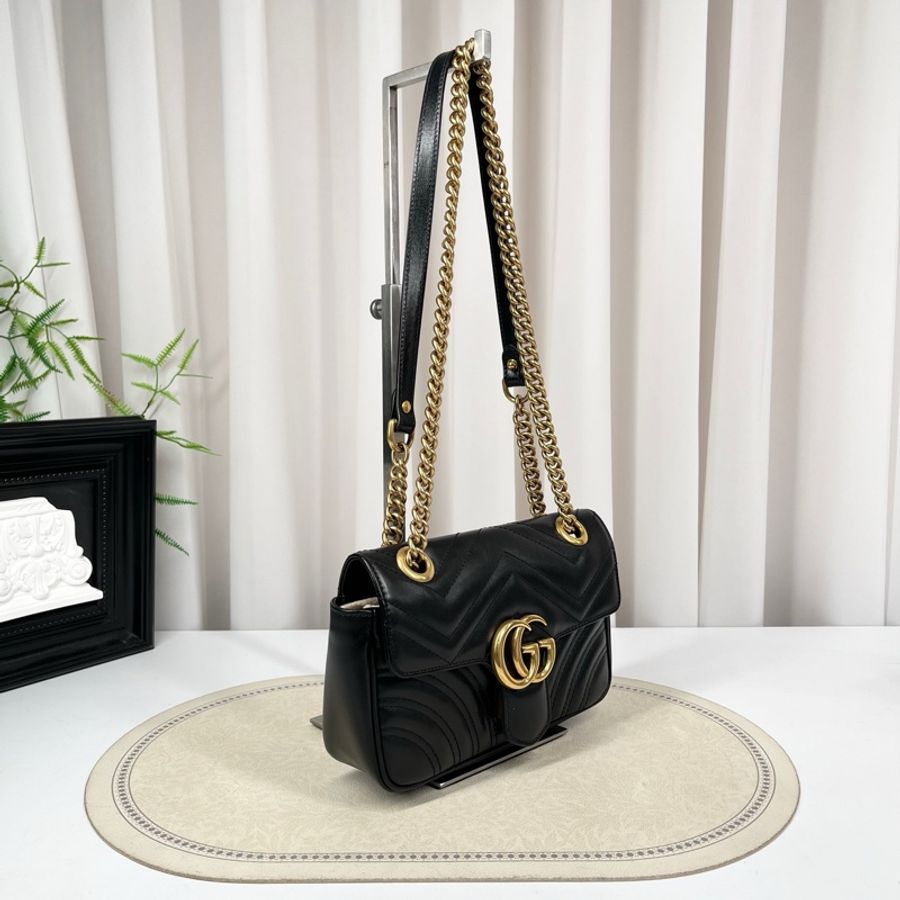 GUCCI古馳 98新 馬蒙22單肩斜挎包-3