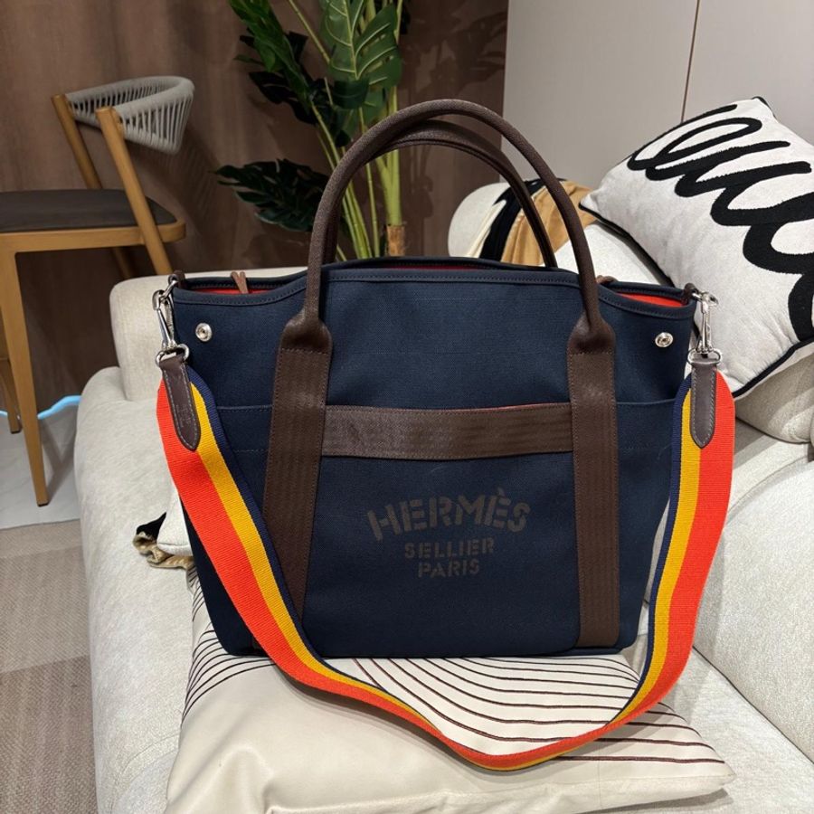 HERMES Grooming tote bag Stamp C shoulder bag-0