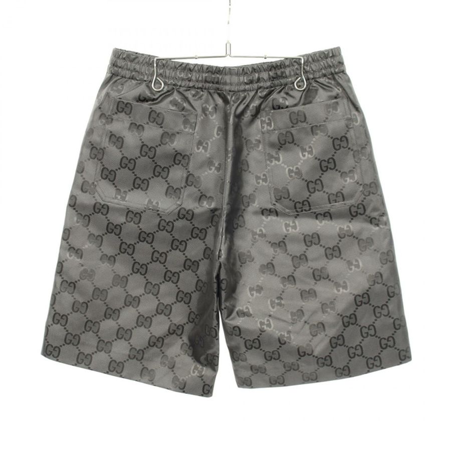 GUCCI GG Monogram Off-the-Grid 男士長褲 654859 尼龍灰 #46 二手-1