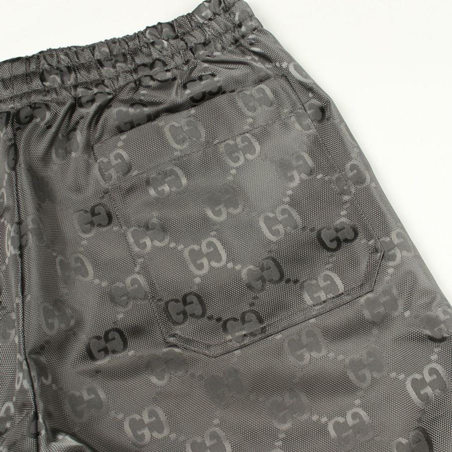 GUCCI GG Monogram Off-the-Grid 男士長褲 654859 尼龍灰 #46 二手-5