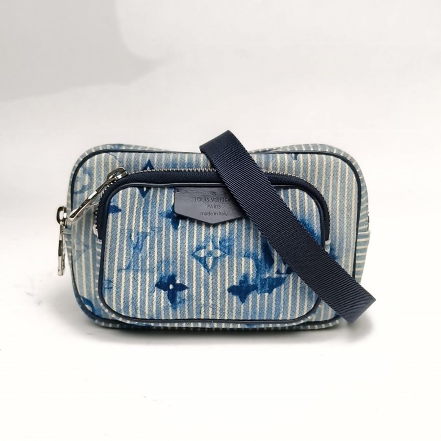 LOUIS VUITTON 藍色帆布2021outdoorpouch牛仔相機包肩背包-0