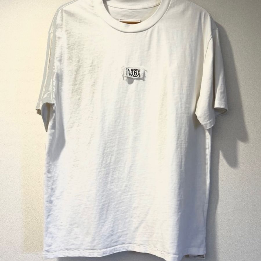 Maison Margiela 白色男44碼簡約logo短T-0