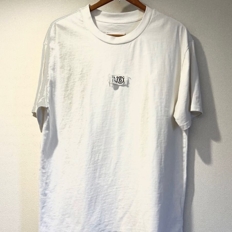 Maison Margiela 白色男44碼簡約logo短T-10