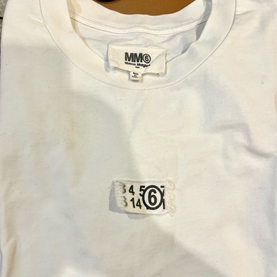 Maison Margiela 白色男44碼簡約logo短T-16