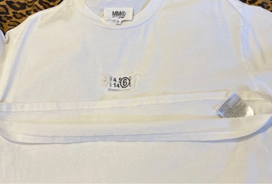 Maison Margiela 白色男44碼簡約logo短T-26