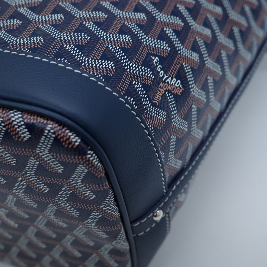 Goyard 戈雅 PEFLOT 海軍藍 束繩水桶包-13
