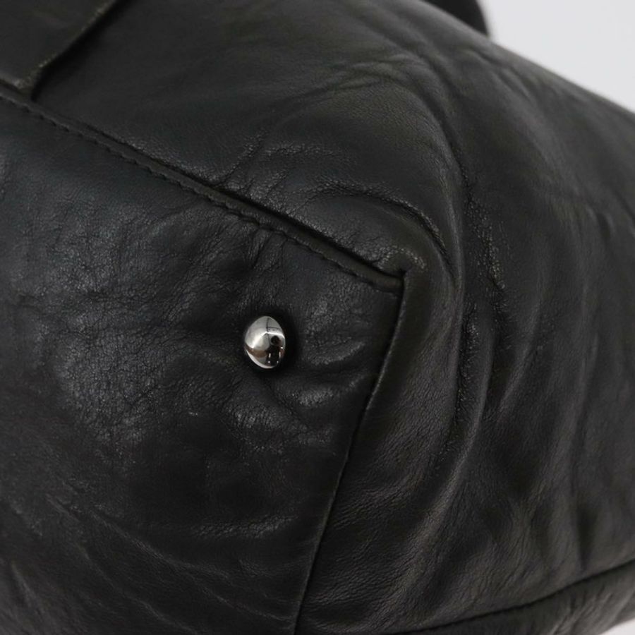 【日本直送】香奈兒 2.55 Matelasse 手提包 羊皮 黑色 銀色 CC 標誌 Auth bs35399A-15