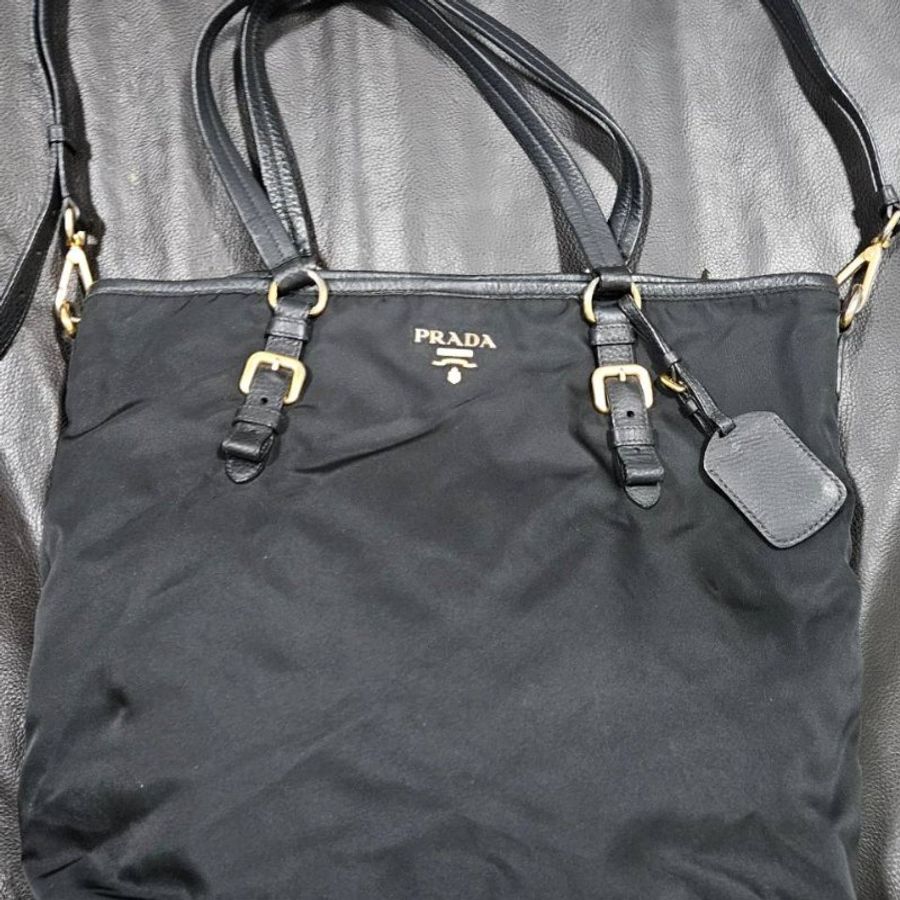 正品 Prada 帆布大斜背包/手提/托特包-0