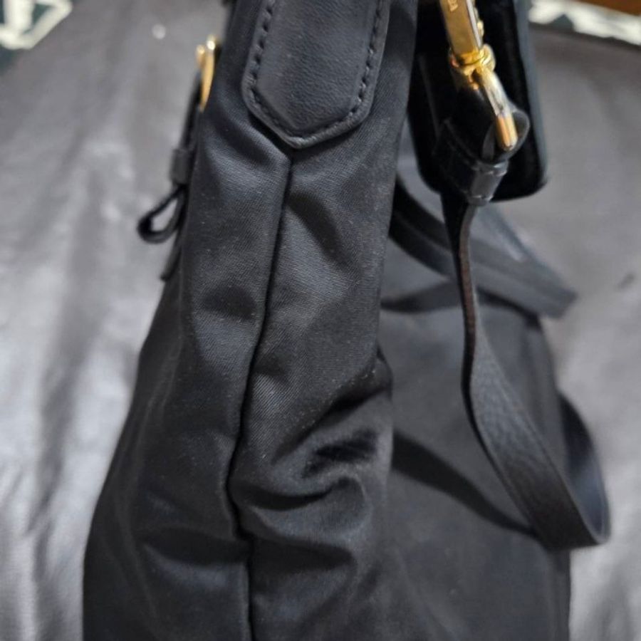 正品 Prada 帆布大斜背包/手提/托特包-8