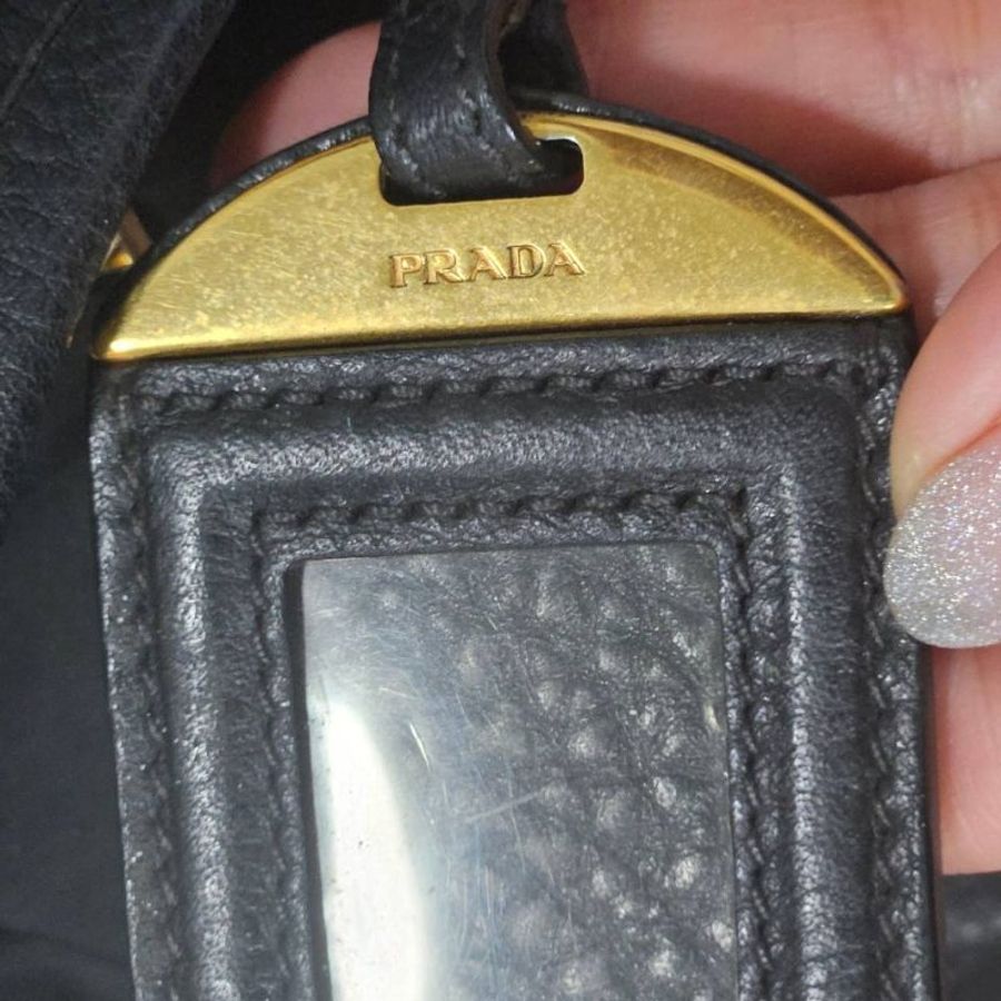 正品 Prada 帆布大斜背包/手提/托特包-13