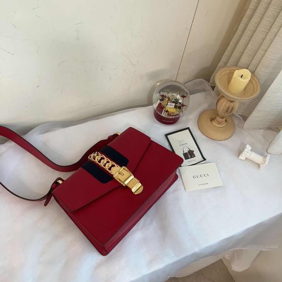 ෆ Gucci Sylvie塞爾維亞緞帶包🎀🌹-3