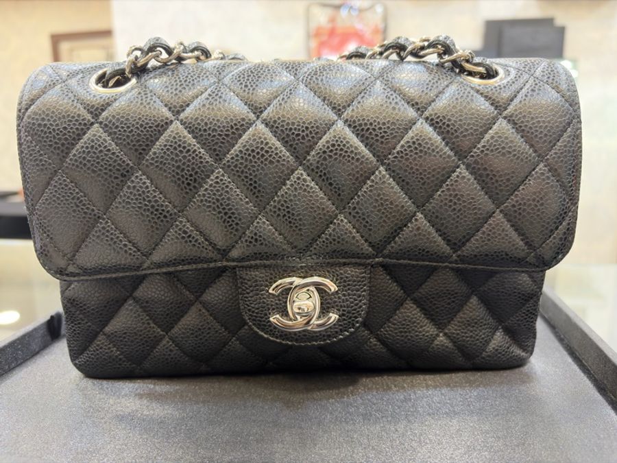 CHANEL CF23 荔枝牛皮銀扣-3