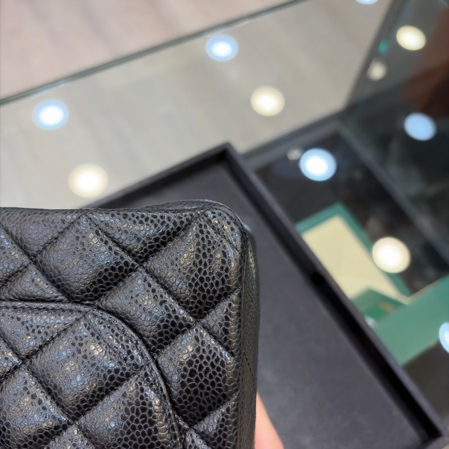 CHANEL CF23 荔枝牛皮銀扣-5