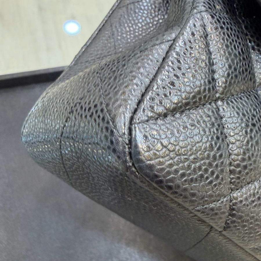 CHANEL CF23 荔枝牛皮銀扣-6