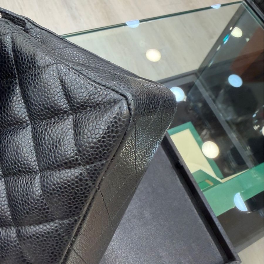 CHANEL CF23 荔枝牛皮銀扣-9