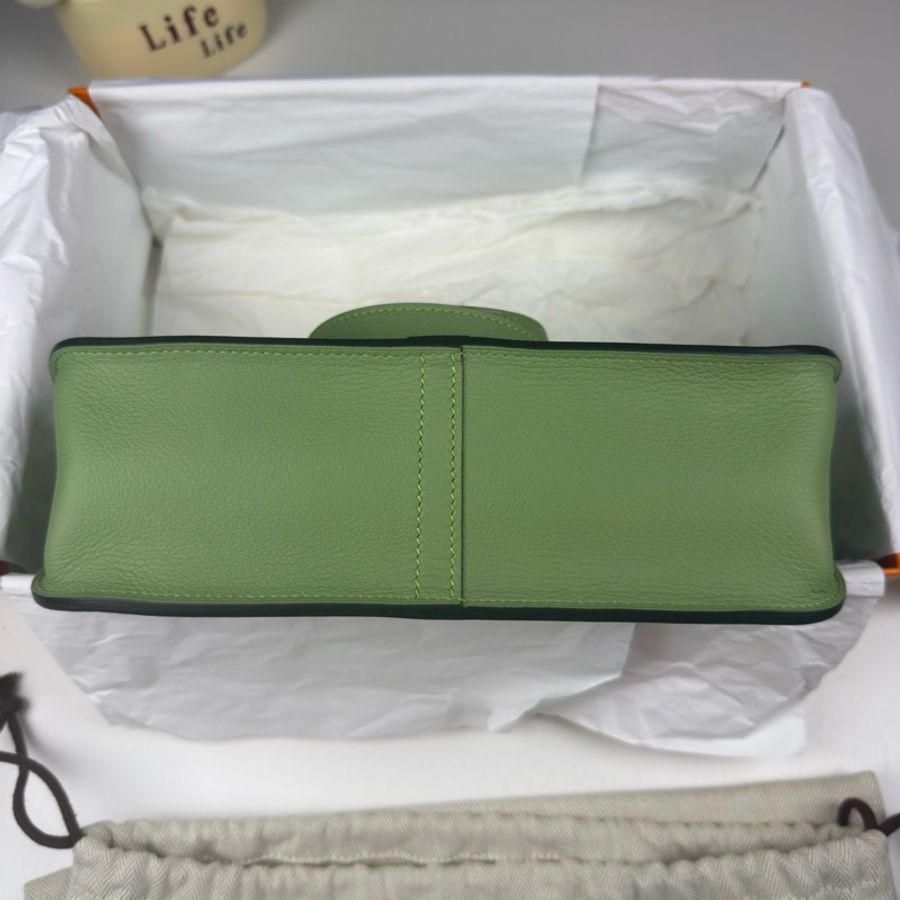 ✨愛馬仕/Hermes 哈喇子25 牛油果綠 Z刻 銀扣💚正品 好成色 未使用-5