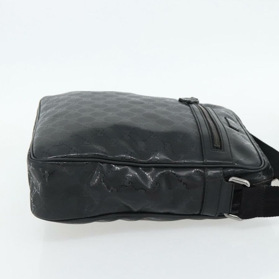 【日本直送】GUCCI GG 經典單肩包 PVC 黑色銀色 201448 正品 am11696V-3