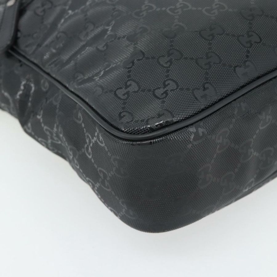 【日本直送】GUCCI GG 經典單肩包 PVC 黑色銀色 201448 正品 am11696V-14