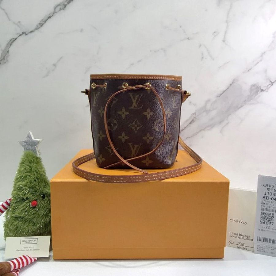 LV Nano Noe迷你老花束口水桶包-0