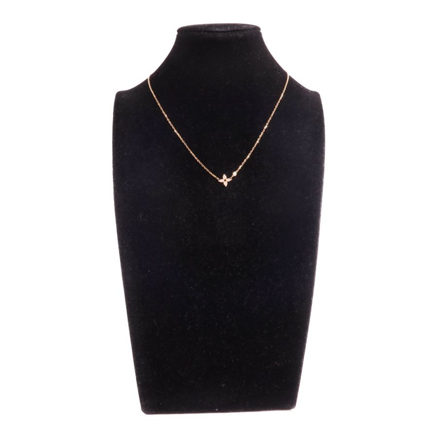 LOUIS VUITTON 18K玫瑰金Idylle Blossom Pendant鑽石項鍊-8