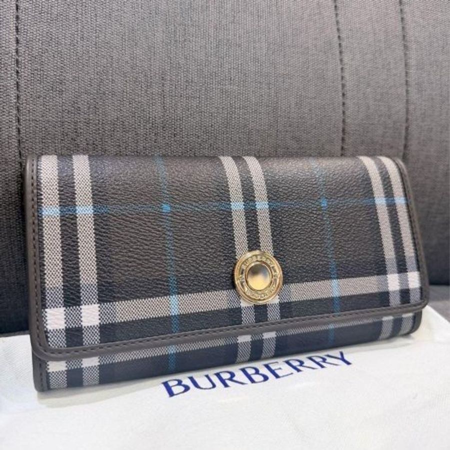 💎Han's house精品服飾💎Burberry 格紋 拉鍊 長夾-6