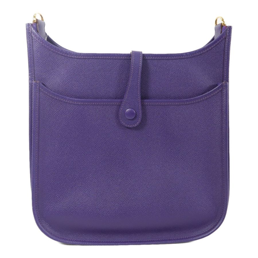 HERMES Epsom皮革Evelyne PM肩背袋Iris-1