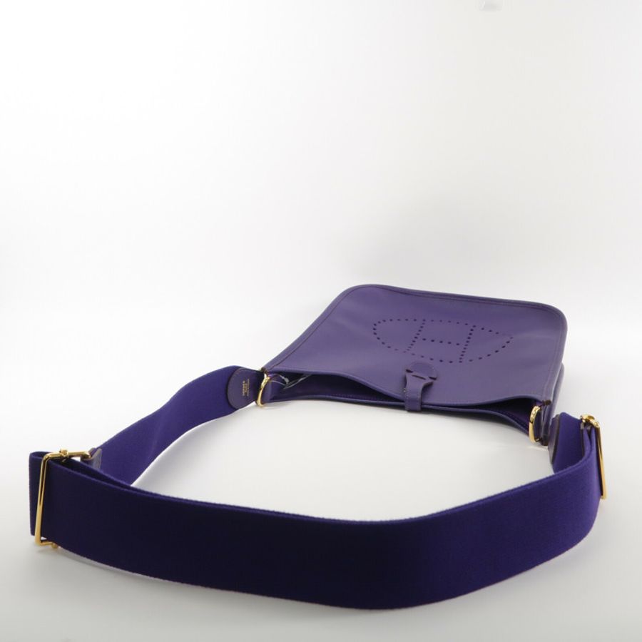 HERMES Epsom皮革Evelyne PM肩背袋Iris-8