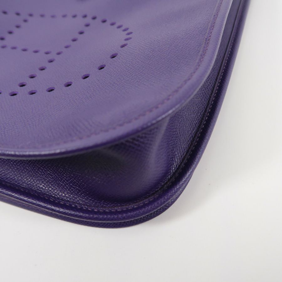 HERMES Epsom皮革Evelyne PM肩背袋Iris-11