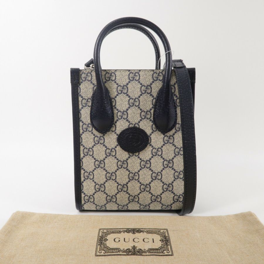 GUCCI 塗層帆布GG Supreme手挽肩背兩用袋-9