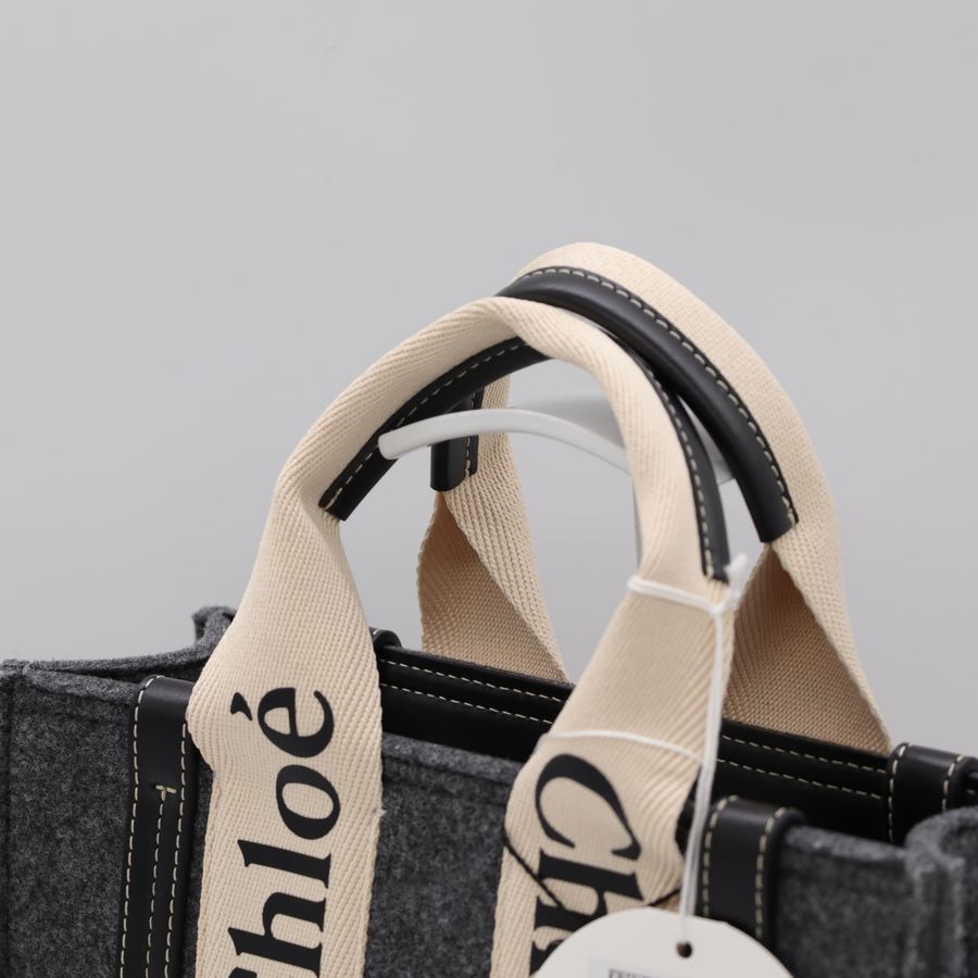 Chloé 蔻伊 Woody tote bag 小號 克什米爾 灰-3