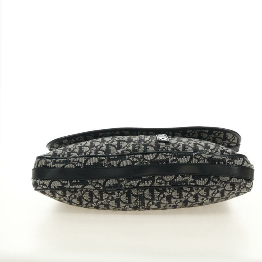 【日本直送】Christian Dior Trotter帆布肩背包 黑色銀色 正品 bs35297SAV-4