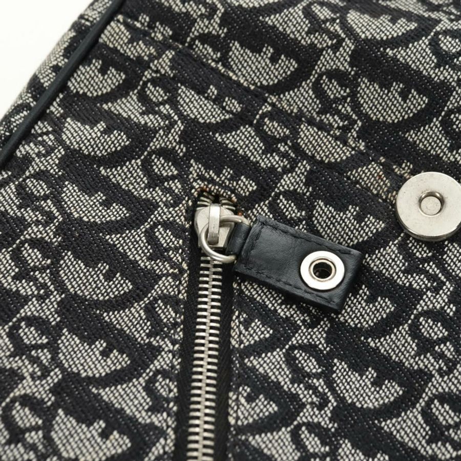 【日本直送】Christian Dior Trotter帆布肩背包 黑色銀色 正品 bs35297SAV-19