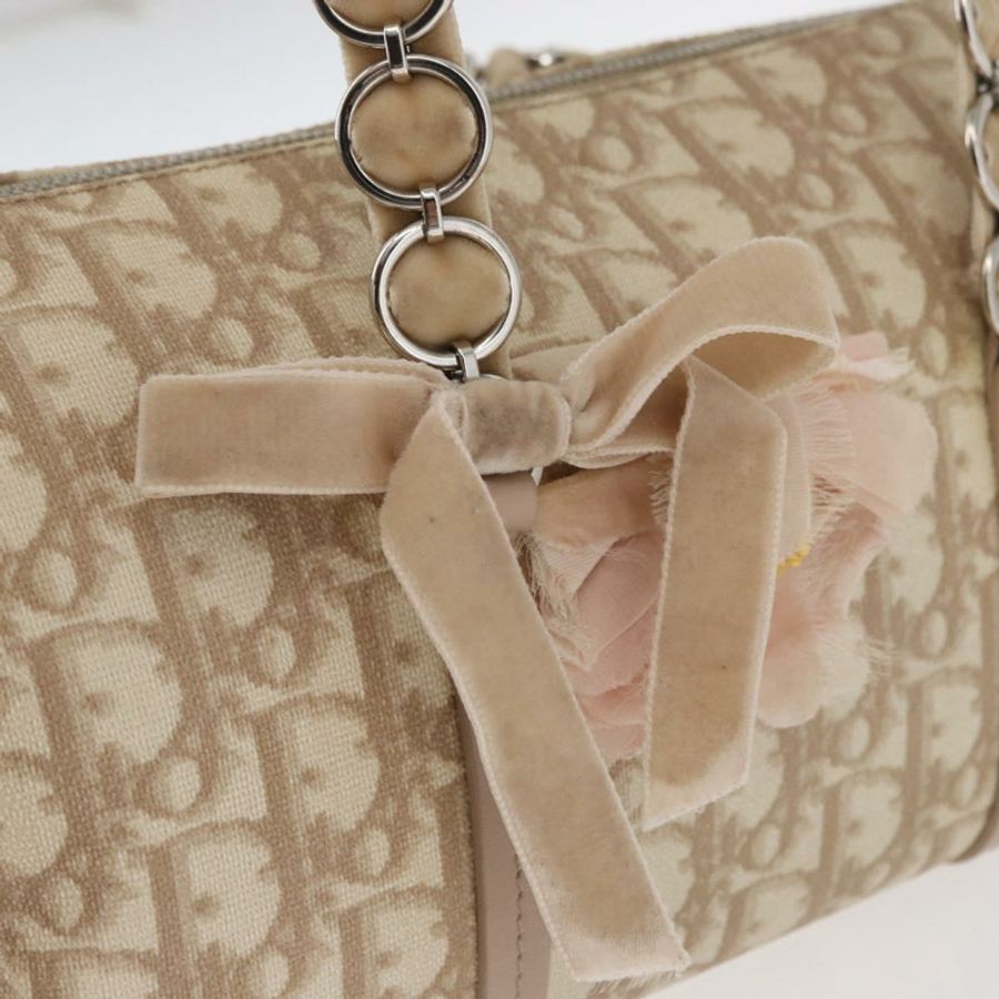 【日本直送】Christian Dior Trotter帆布浪漫手提包 PVC米色銀色 正品 yk20375SAV-9