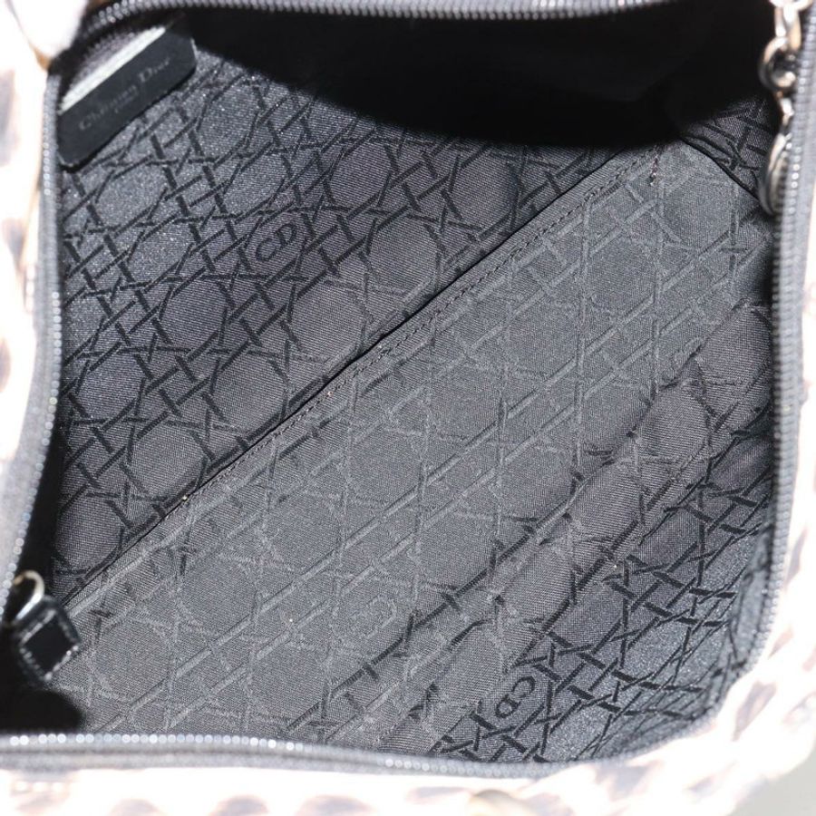 【日本直送】Christian Dior Canage Lady Dior 手提包 尼龍 米色 銀色 正品 182018V-9