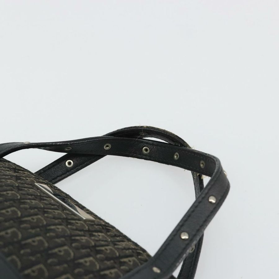 【日本直送】Christian Dior Street Chic Mini Trotter帆布包 棕色 銀色 正品 182435A-7