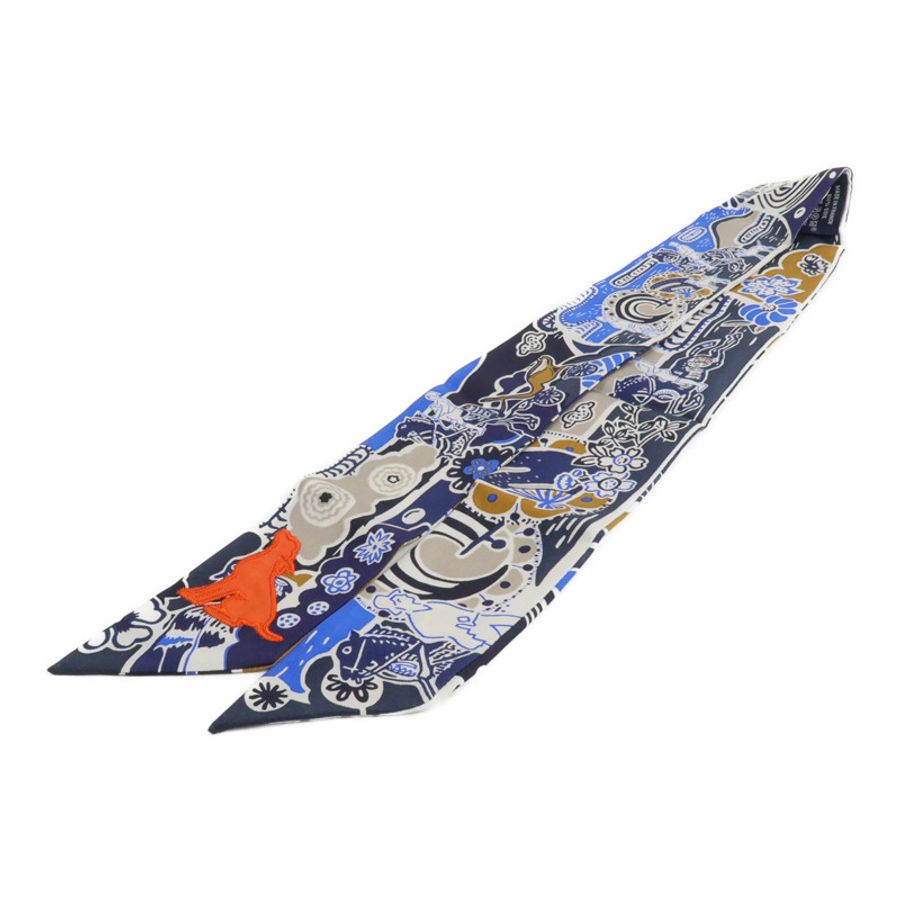 HERMES 絲質Twilly絲巾-1