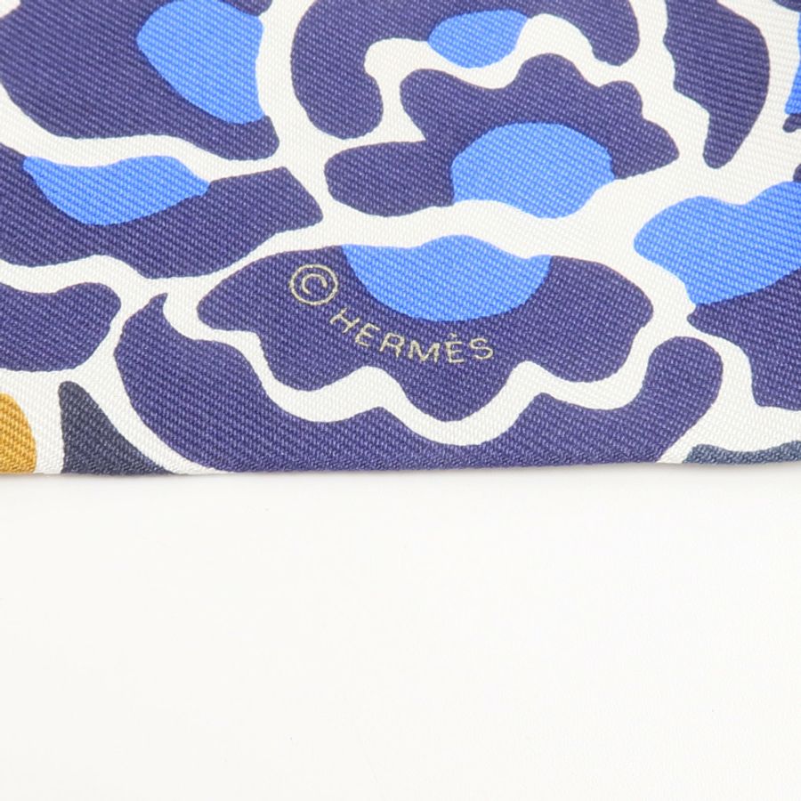 HERMES 絲質Twilly絲巾-5
