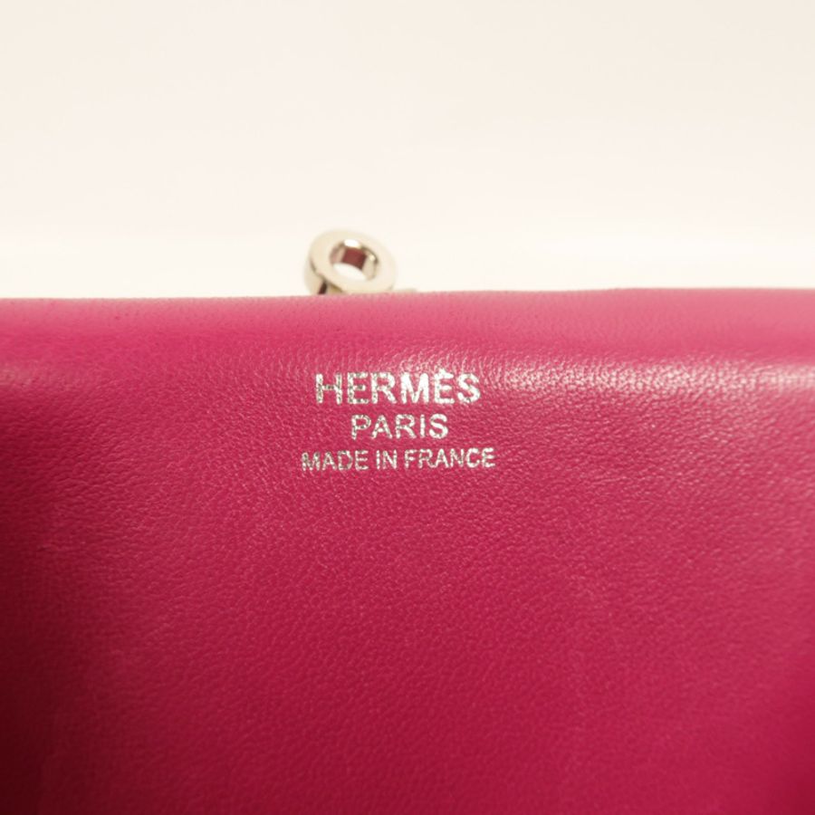 HERMES Evercolor皮革Toolbox 20手挽肩背兩用袋Rose Pourpre-5