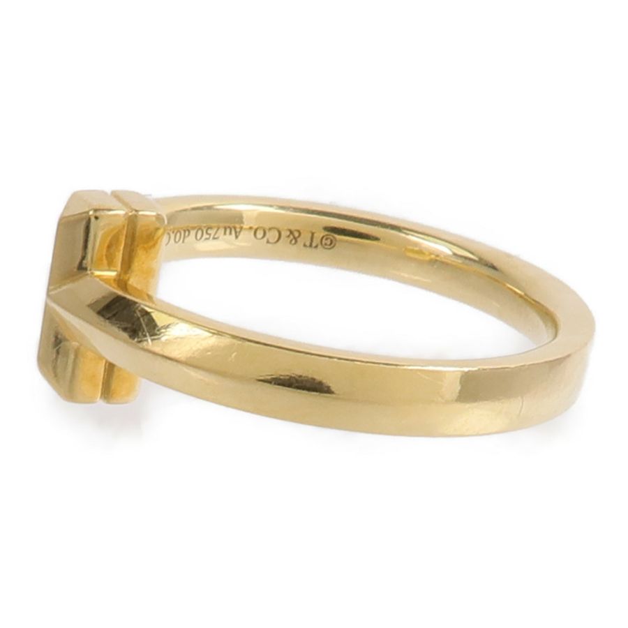 TIFFANY&CO 18K黃金T1 Half Diamond Ring鑽石戒指-2