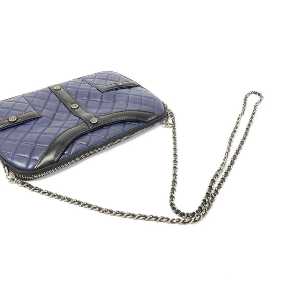 CHANEL 羊皮皮革Girl Jacket Chain Shoulder鏈帶肩背袋-8
