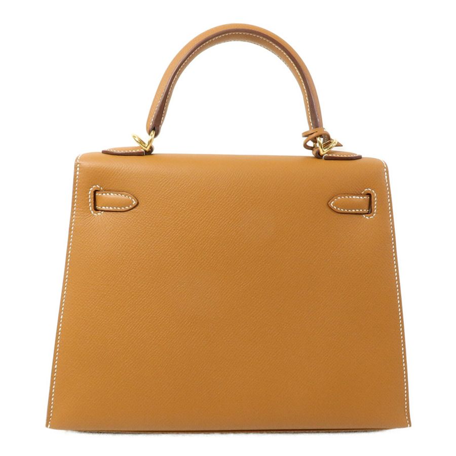 HERMES Epsom皮革Kelly 25手挽肩背兩用袋Gold-2