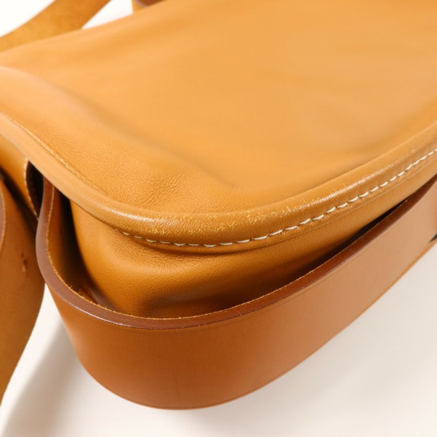 HERMES Swift皮革Barda 35肩背袋Gold-13