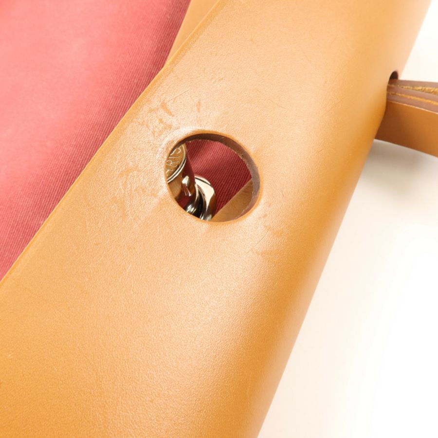 HERMES 帆布Herbag PM手挽肩背兩用袋Rubis/Fauve-20