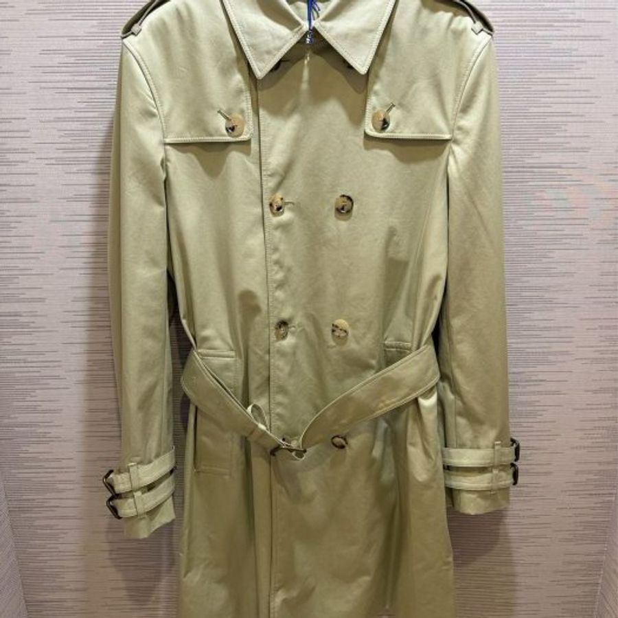 💎Han's house精品服飾💎Burberry 格紋 中長版 風衣 外套 英國製 現貨48 專櫃95000-0