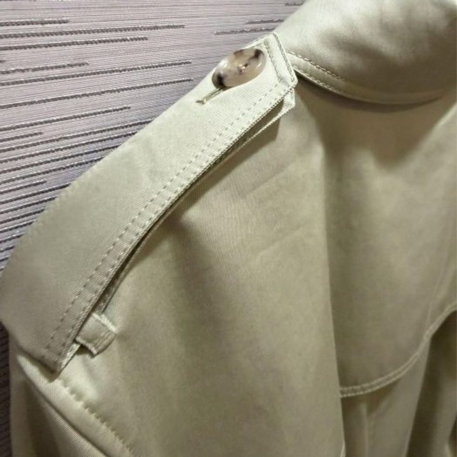 💎Han's house精品服飾💎Burberry 格紋 中長版 風衣 外套 英國製 現貨48 專櫃95000-2