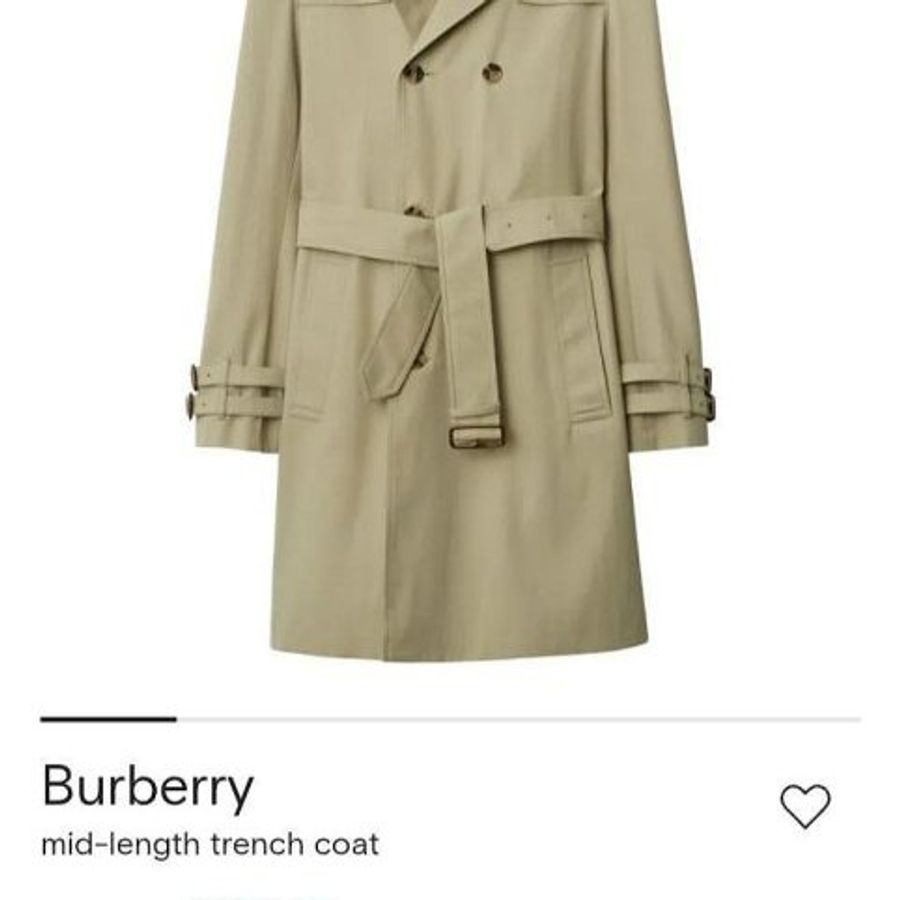 💎Han's house精品服飾💎Burberry 格紋 中長版 風衣 外套 英國製 現貨48 專櫃95000-6