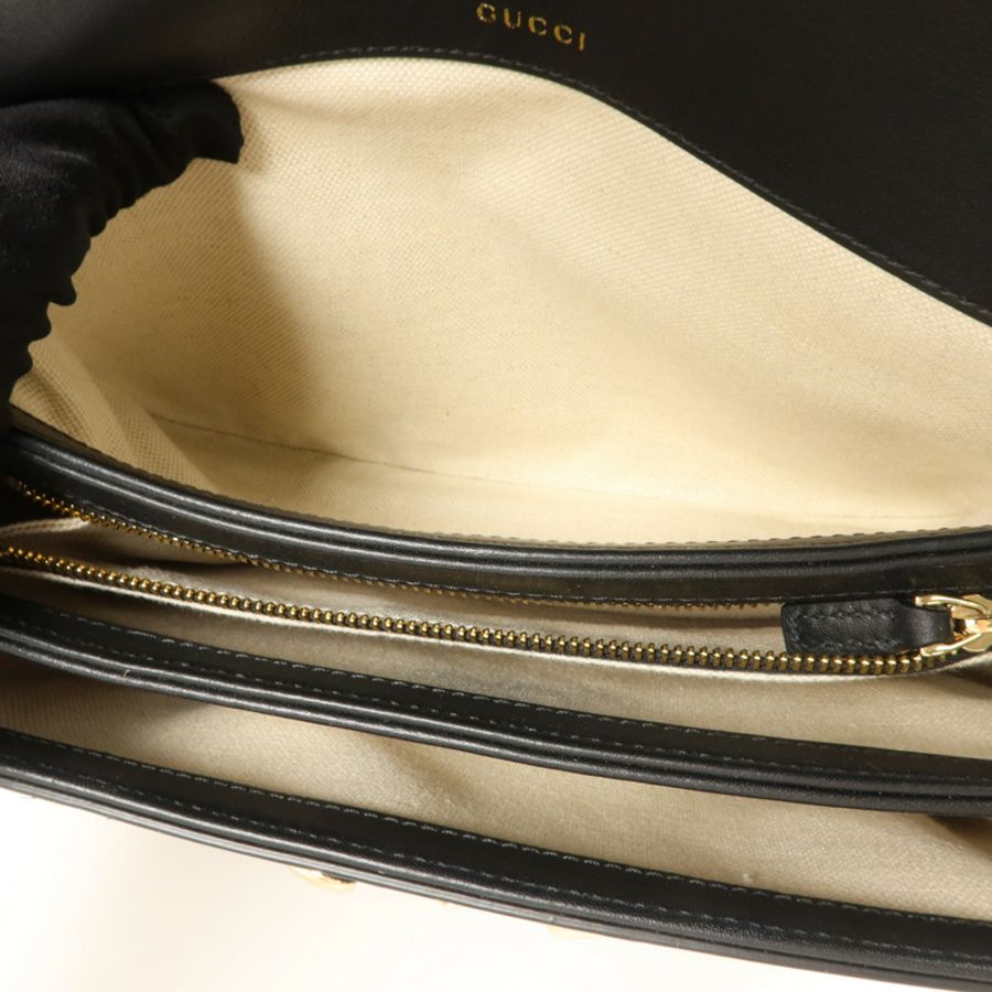 GUCCI 塗層帆布Horsebit 1955 Medium肩背袋-4