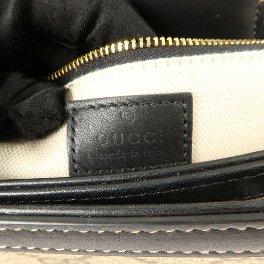 GUCCI 塗層帆布Horsebit 1955 Medium肩背袋-6